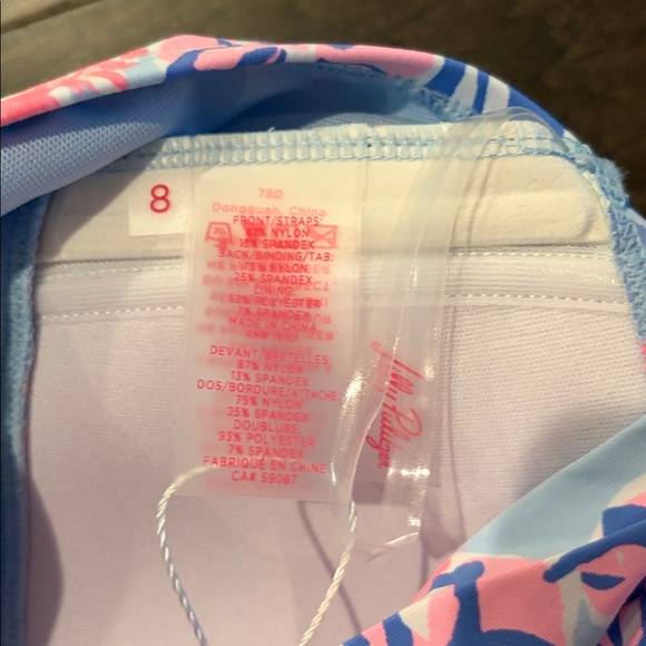 New With Tags Lilly Pulitzer Peggy Tankini Top and Lagoon Hipster Bottom Sz 8 - Picture 9 of 9